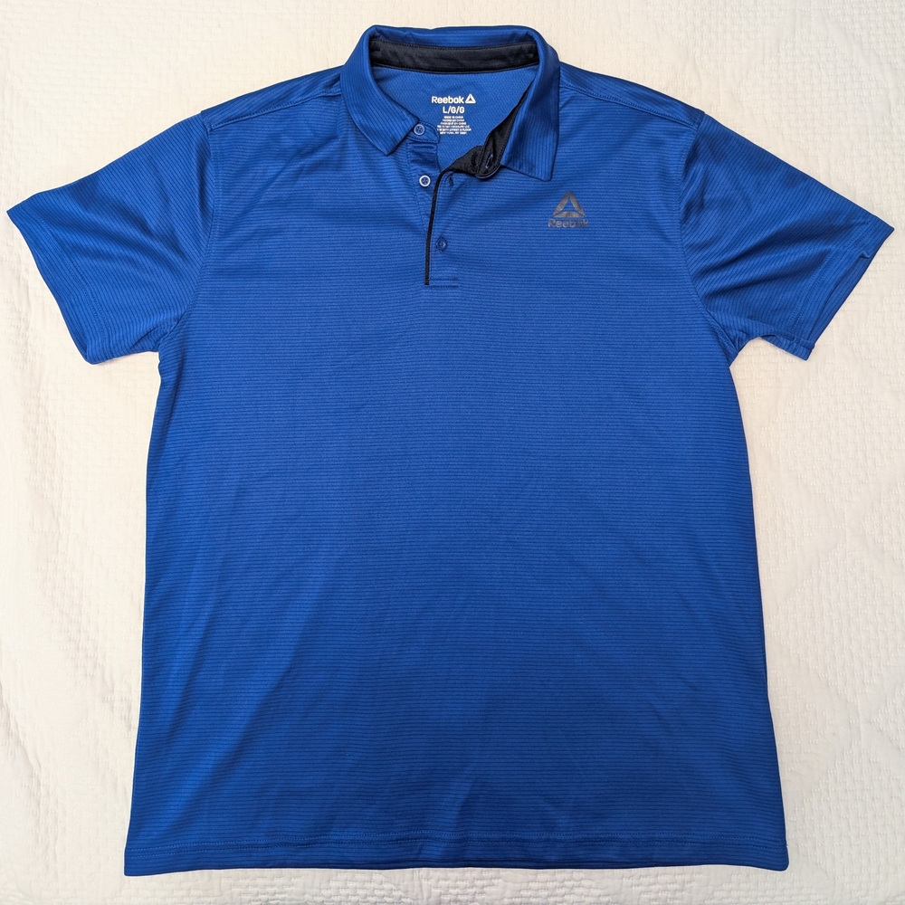 Reebok Men's Blue Polo Shirt L
